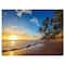 Designart - Paradise Tropical Island Beach Sunrise - Seashore Canvas Art Print